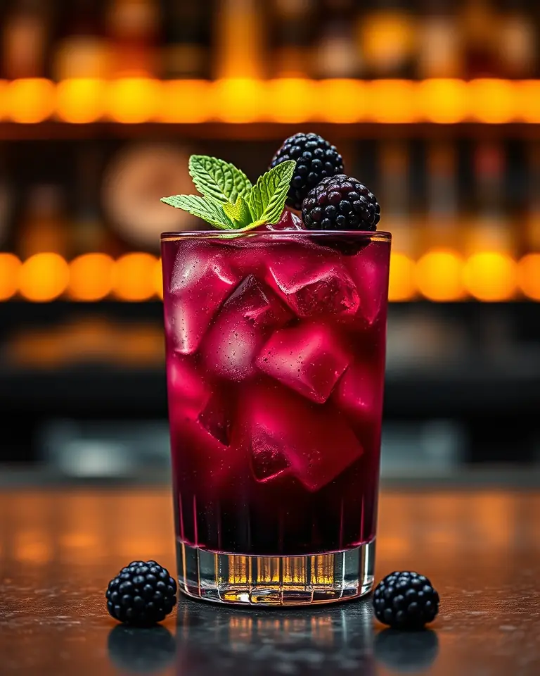 Blackberry Whiskey Smash